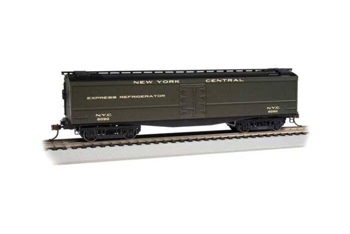 50′ Wood Express Reefer - Ready to Run -- New York Central 6090 (Pullman Green, black), HO, Bachmann Industries 75702