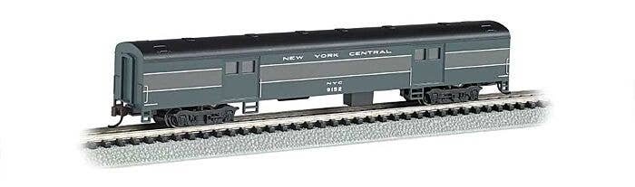 72′ Smooth-Side Baggage Car - Ready to Run -- New York Central (2-Tone Gray), N, Bachmann Industries 14455