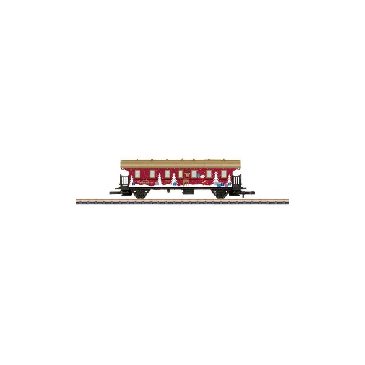 Type Ci Corridor Coach - Ready to Run -- 2025 Christmas Car (red, gold, white), Z, Marklin, Inc 80635