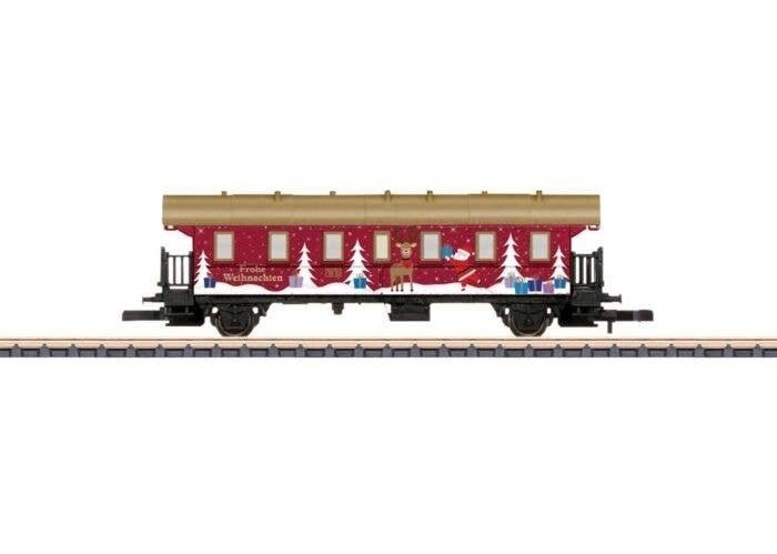 Type Ci Corridor Coach - Ready to Run -- 2025 Christmas Car (red, gold, white), Z, Marklin, Inc 80635