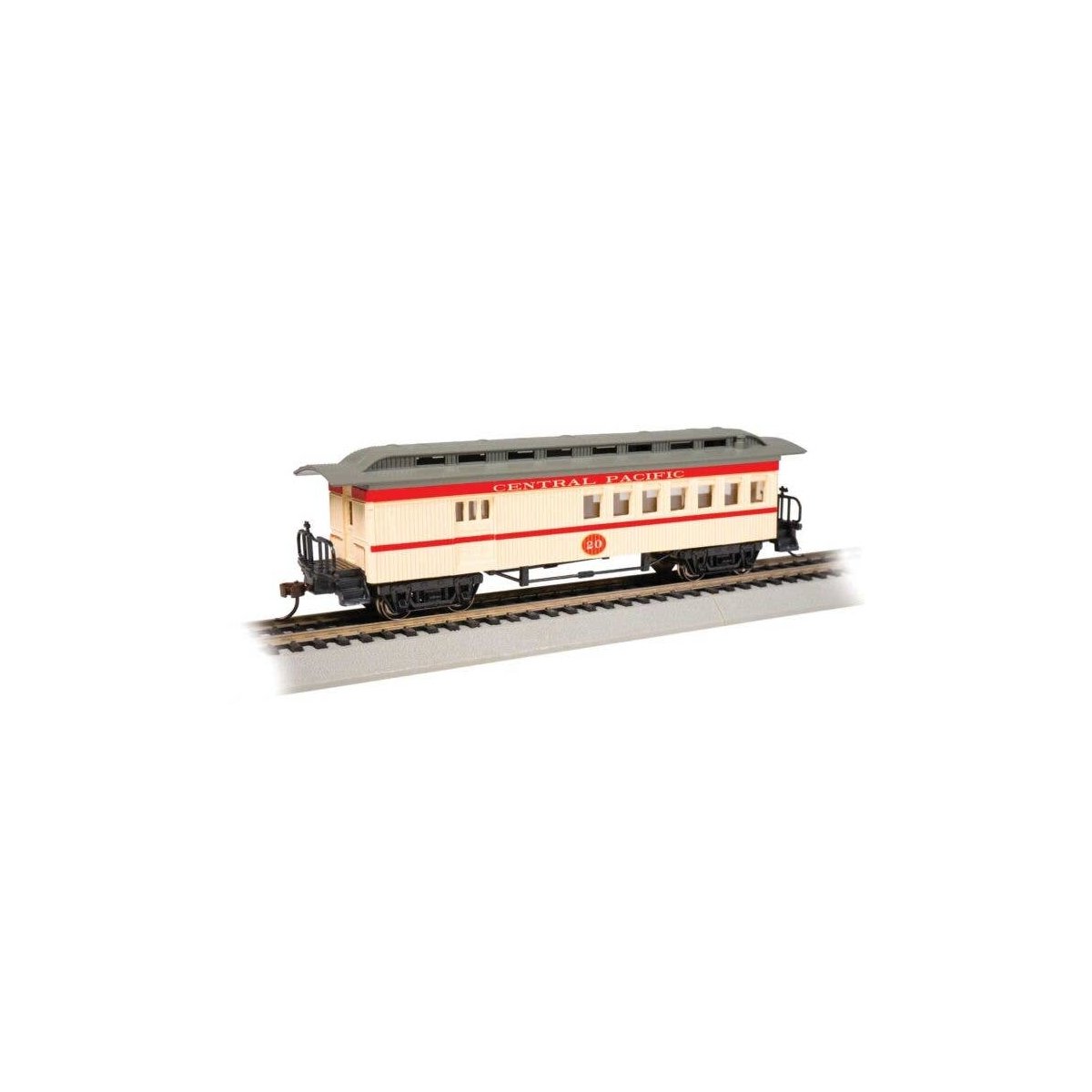 1860 - 1880 Wood Combine - Ready to Run - Silver Series(R) -- Central Pacific (pale yellow, , HO, Bachmann Industries 13509