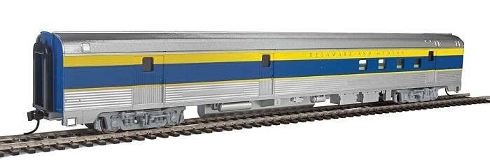 85′ Budd Baggage-Railway Post Office - Ready To Run -- Delaware & Hudson (silver, blue, yellow), HO, WalthersMainline 30312