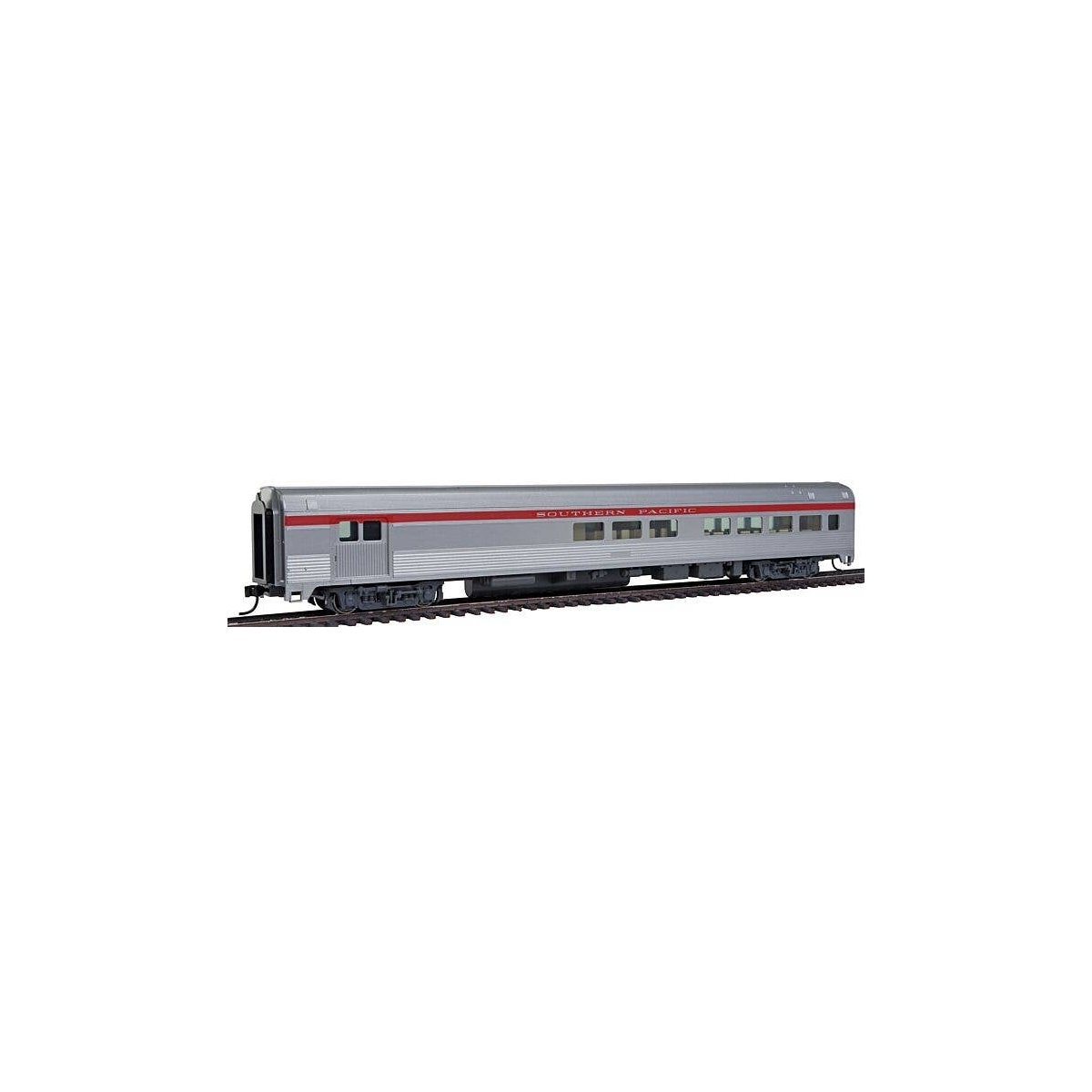 85′ Budd Baggage-Lounge - Ready to Run -- Southern Pacific (silver, red), HO, WalthersMainline 30057