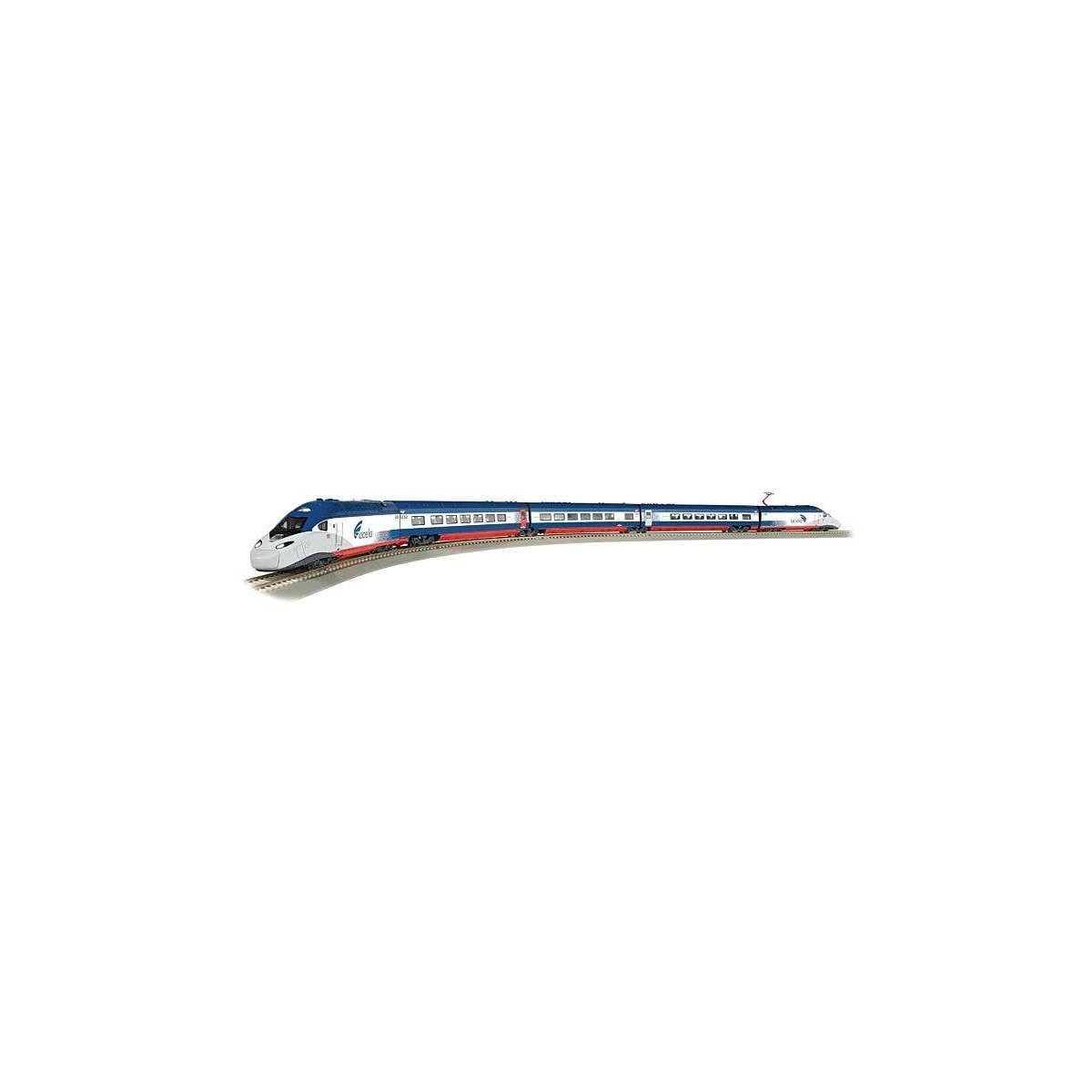 Amtrak Acela II Train Set - Standard DC - Spectrum(R) -- Powered & Unpowered Locos, 3 Cars, 8, HO, Bachmann Industries 1206