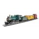 Cowcatcher Train Set - Standard DC -- 4-6-0 Locomotive, Animated Stock Car, Caboose Track Ova, G, Bachmann Industries 90040
