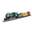 Cowcatcher Train Set - Standard DC -- 4-6-0 Locomotive, Animated Stock Car, Caboose Track Ova, G, Bachmann Industries 90040