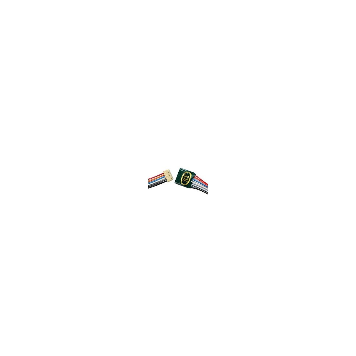 DCC Decoder In-Line Connector -- JST 6-Pin Wired, 6′ Wires on Both Ends - .388 x .156 x .405′, ALL Train Control Systems 130
