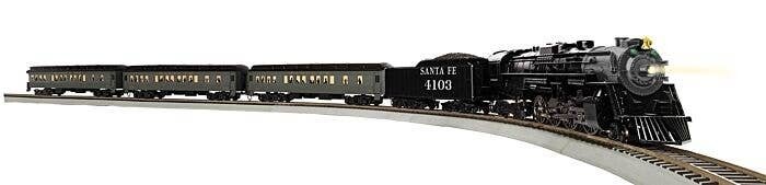 Cajon Steam Passenger Set - LionChief Bluetooth -- Atchison, Topeka & Santa Fe - 2-8-4 Berkshire Loco, HO, Lionel 871811040