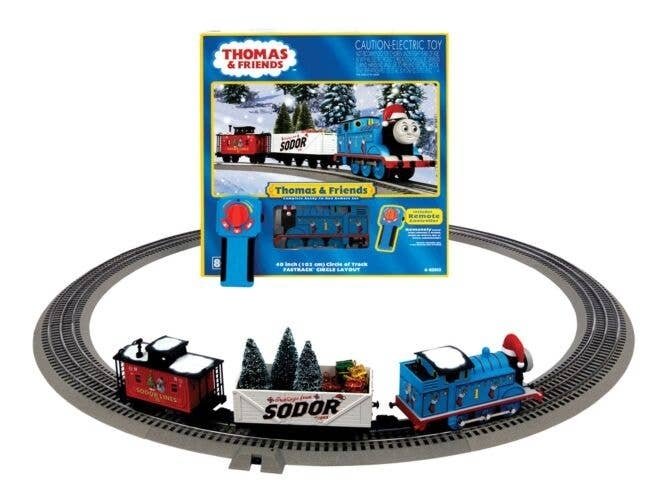 Thomas and Friends Christmas Set - LionChief -- Thomas 0-6-0, 2 Cars, O, Lionel 685324