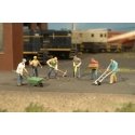 SceneScapes(TM) Figures -- Construction Workers pkg(6), HO, Bachmann Industries 33105