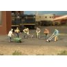 SceneScapes(TM) Figures -- Construction Workers pkg(6), HO, Bachmann Industries 33105