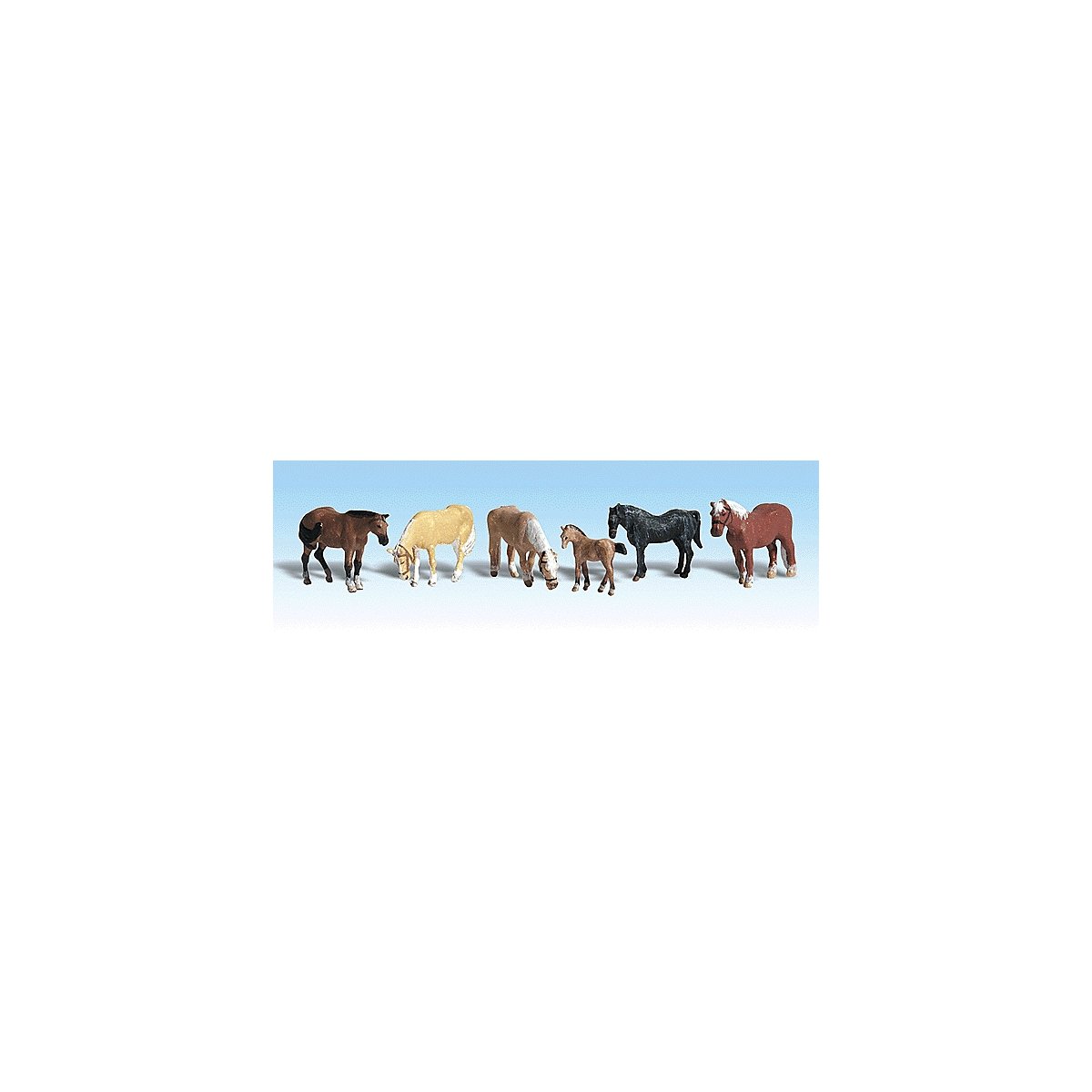 Animals - Scenic Accents(R) -- Farm Horses pkg(6), HO, Woodland Scenics 1862