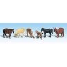 Animals - Scenic Accents(R) -- Farm Horses pkg(6), HO, Woodland Scenics 1862
