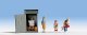 Toilet Stories -- Figures & Outhouse pkg(5), HO, Noch Gmbh & Co 15560