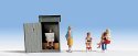 Toilet Stories -- Figures & Outhouse pkg(5), HO, Noch Gmbh & Co 15560