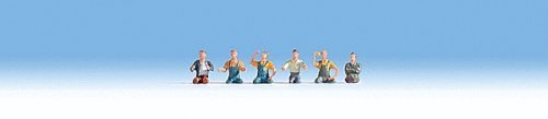 Truck Drivers & Seated Passenger without Legs -- pkg(6), HO, Noch Gmbh & Co 15244