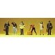 Pedestrians -- Travelers Waiting pkg(6), N, Preiser Kg 79112