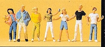 Pedestrians -- Teenaers, HO, Preiser Kg 10291