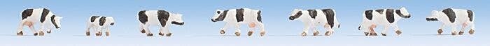Cows -- Black, White pkg(7), Z, Noch Gmbh & Co 44250