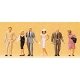 Pedestrians -- Walking Passers-By pkg(6), HO, Preiser Kg 10116