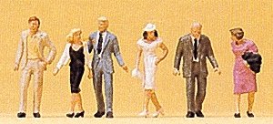 Pedestrians -- Walking Passers-By pkg(6), HO, Preiser Kg 10116