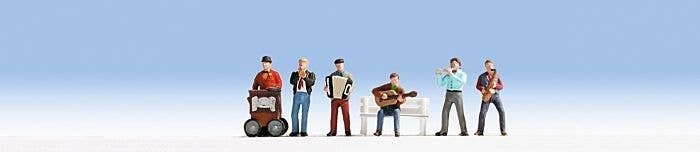 Street Musicians Sound Scene w/Speaker & Figures -- Music Sounds & 6 Musicians, HO, Noch Gmbh & Co 12820