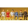 Value Series Figures -- Seated People pkg(6), G, Preiser Kg 45152
