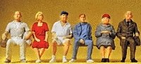 Value Series Figures -- Seated People pkg(6), G, Preiser Kg 45152