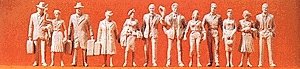 Unpainted Figures -- Standing Passengers & Passers-By, I, Preiser Kg 63000