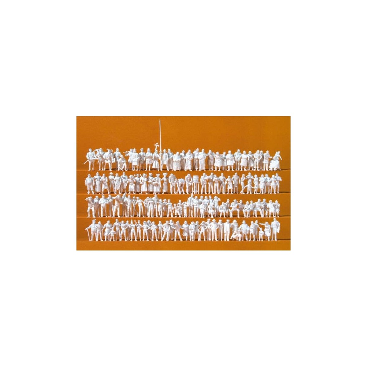 Medieval Festival Unpainted Figure Set -- pkg(125), HO, Preiser Kg 16359