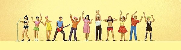 Sports & Recreation -- Open Air Concert pkg(11), HO, Preiser Kg 10551