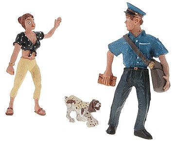 Scenic Accents(R) Figures -- Polly′s Postal Pursuit, G, Woodland Scenics 2560
