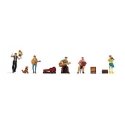 Street Artists/Musicians -- 5 Figures, Dog, Accessories, HO, Noch Gmbh & Co 15597