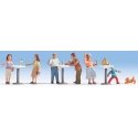 Stand-Up Cafe Patrons pkg(6) -- Includes 3 High Tables, HO, Noch Gmbh & Co 15833