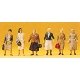 Spectators -- Female Commuters pkg(6), HO, Preiser Kg 10365