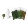 Mini Diorama Scenery Kit -- Includes: Bushes, Earth Fine Turf, Grass, 1 Tree, Scenic Cement, N Kato USA Inc 28999