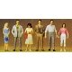 Figures - 1/72 Scale -- Standing People pkg(6), 1/72, Preiser Kg 72400