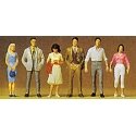 Figures - 1/72 Scale -- Standing People pkg(6), 1/72, Preiser Kg 72400