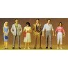 Figures - 1/72 Scale -- Standing People pkg(6), 1/72, Preiser Kg 72400