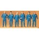 Working People - 1/72 Scale -- Mechanics in Overalls pkg(6), 1/72, Preiser Kg 72406