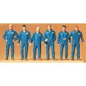 Working People - 1/72 Scale -- Mechanics in Overalls pkg(6), 1/72, Preiser Kg 72406