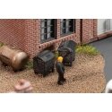 Garbage Dumpster Set - Kit -- 8 Dumpsters on Wheels, 20 Wheeled Garbage Bins, N Faller Gmbh 272919