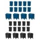 Garbage Dumpster Set - Kit -- 8 Dumpsters on Wheels, 20 Wheeled Garbage Bins, N Faller Gmbh 272919