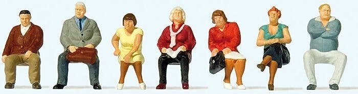 Seated Passengers pkg(7), HO, Preiser Kg 10723