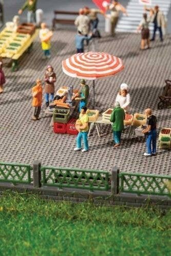 Weekly Market -- Set 2 pkg(7), HO, Faller Gmbh 151671