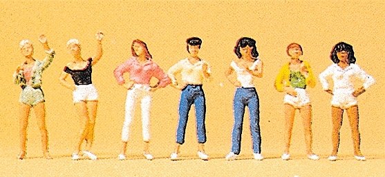 Pedestrians -- Girls, HO, Preiser Kg 10258