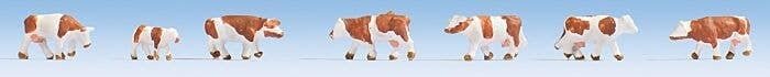 Cows -- Brown, White pkg(7), Z, Noch Gmbh & Co 44251