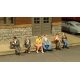 Platform Passengers - SceneScapes(TM) pkg(6) -- Seated, O, Bachmann Industries 33161