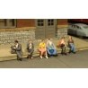 Platform Passengers - SceneScapes(TM) pkg(6) -- Seated, O, Bachmann Industries 33161