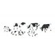 Cows -- Black & White pkg(6), O, Bachmann Industries 33153